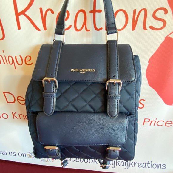 Karl Lagerfeld Handbags - Karl Lagerfeld Paris Georgina Backpack - Navy